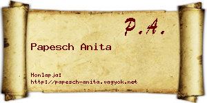 Papesch Anita névjegykártya